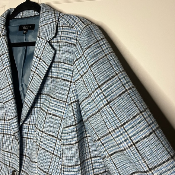 Talbots Plaid Blazer 16WP - Picture 6 of 10